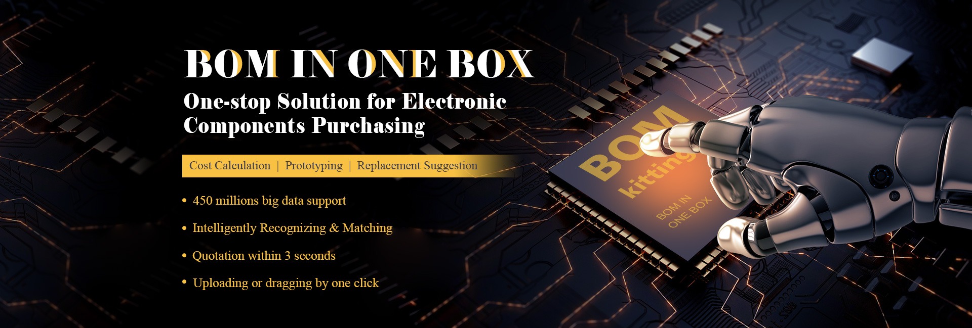 Electronic Components Distribution List and PCB assembly